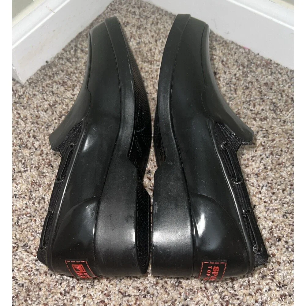 NWOB SPERRY Top Sider Black Rubber Water Shoes Women 6.5M 9239831 Slip On - Picture 4 of 6